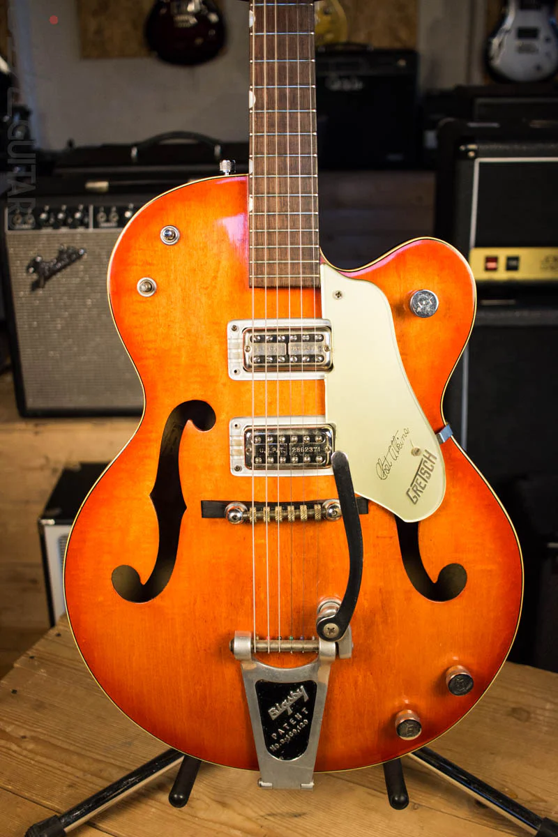 1961 Gretsch 6120 Style 6119 Anniversary Chet Atkins Orange Refin Real F Holes!