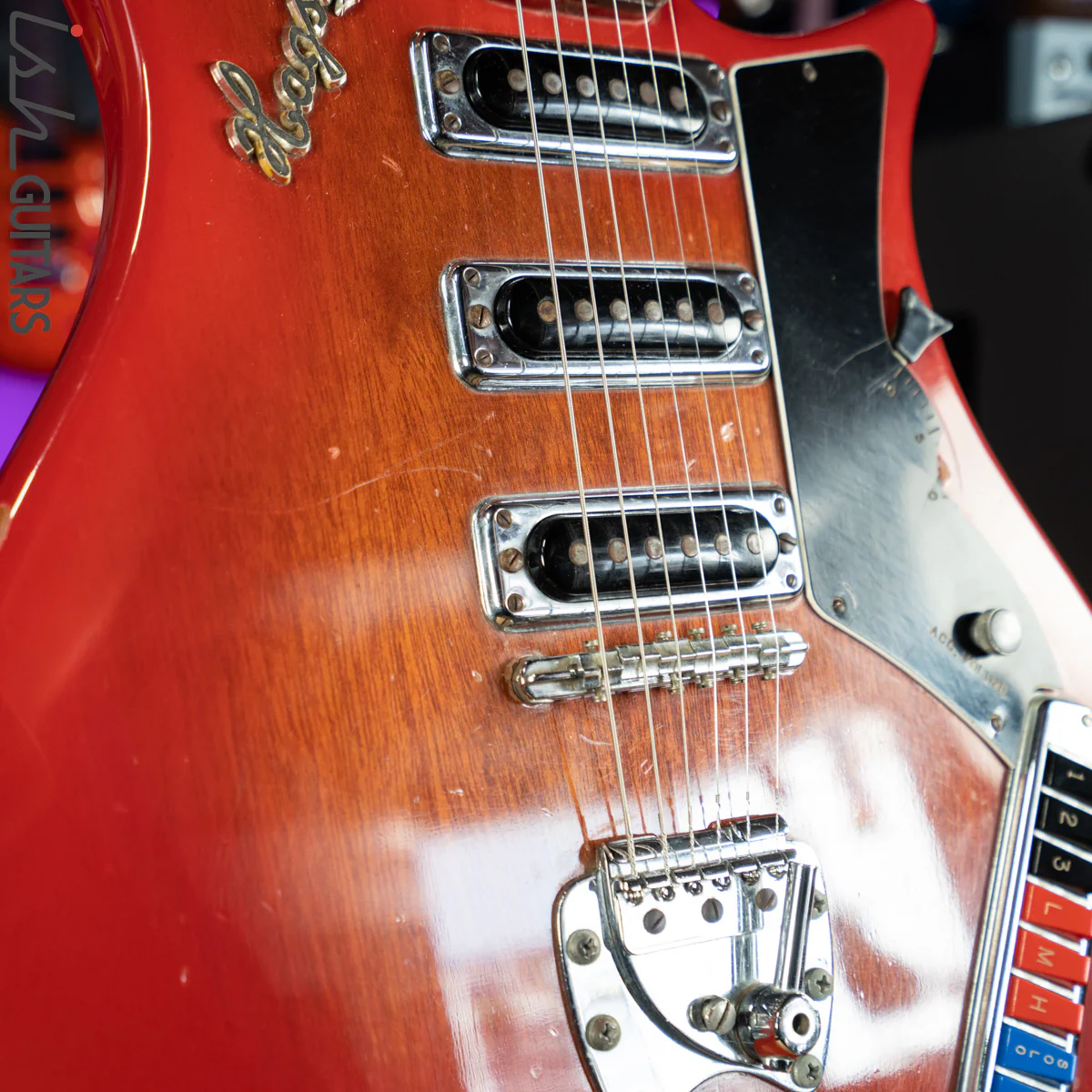 1965 Hagstrom Corvette Red Sunburst - Image 20