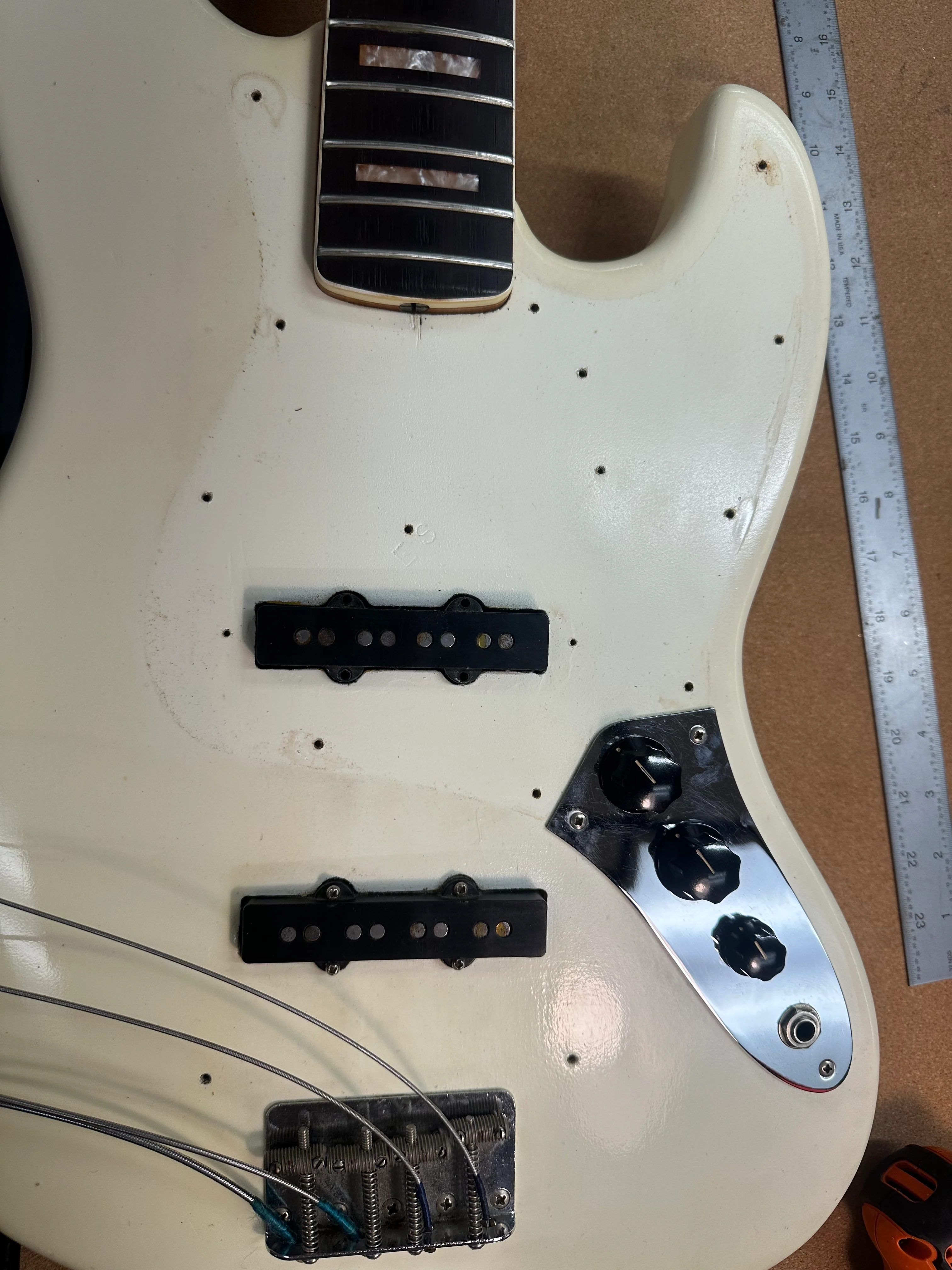 1966 Fender Jazz Bass Refin White - Image 31