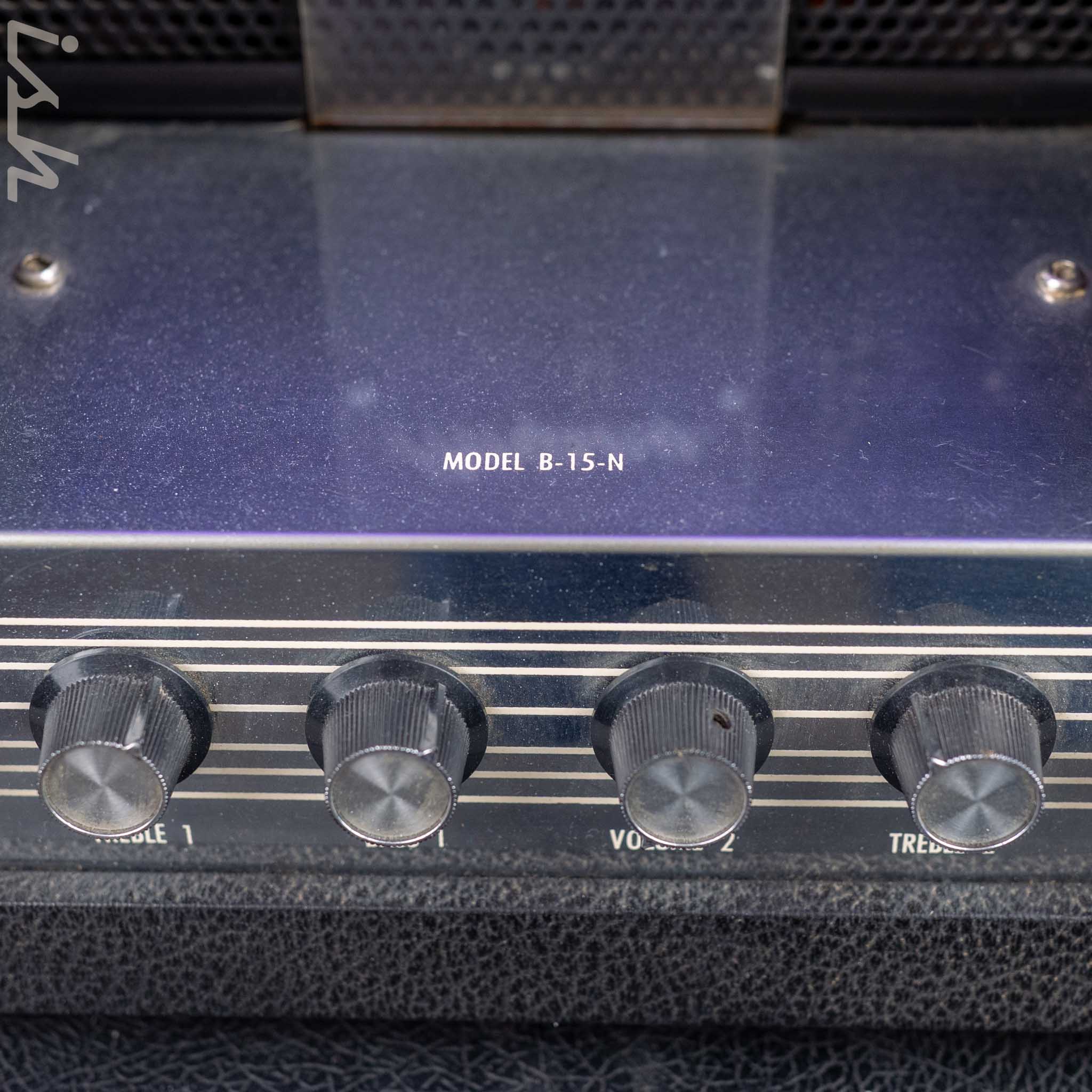 1967 Ampeg B-15N Black Smooth Tolex 1 Owner w/ Warranty Card - Image 13