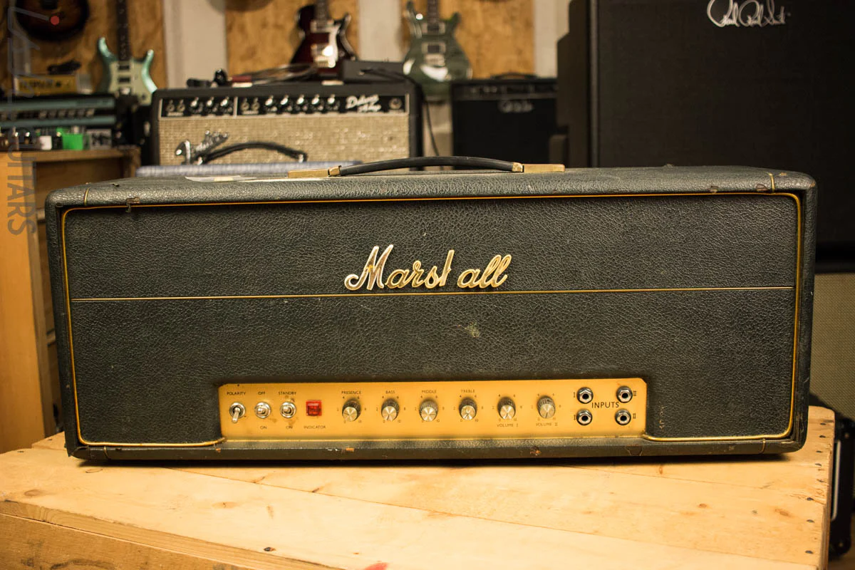 1968 Marshall Plexi Amplifier Head & 68/69 Marshall Slant 4x12 Cabinet w/ Magus Ultimate Attenuator - Image 2