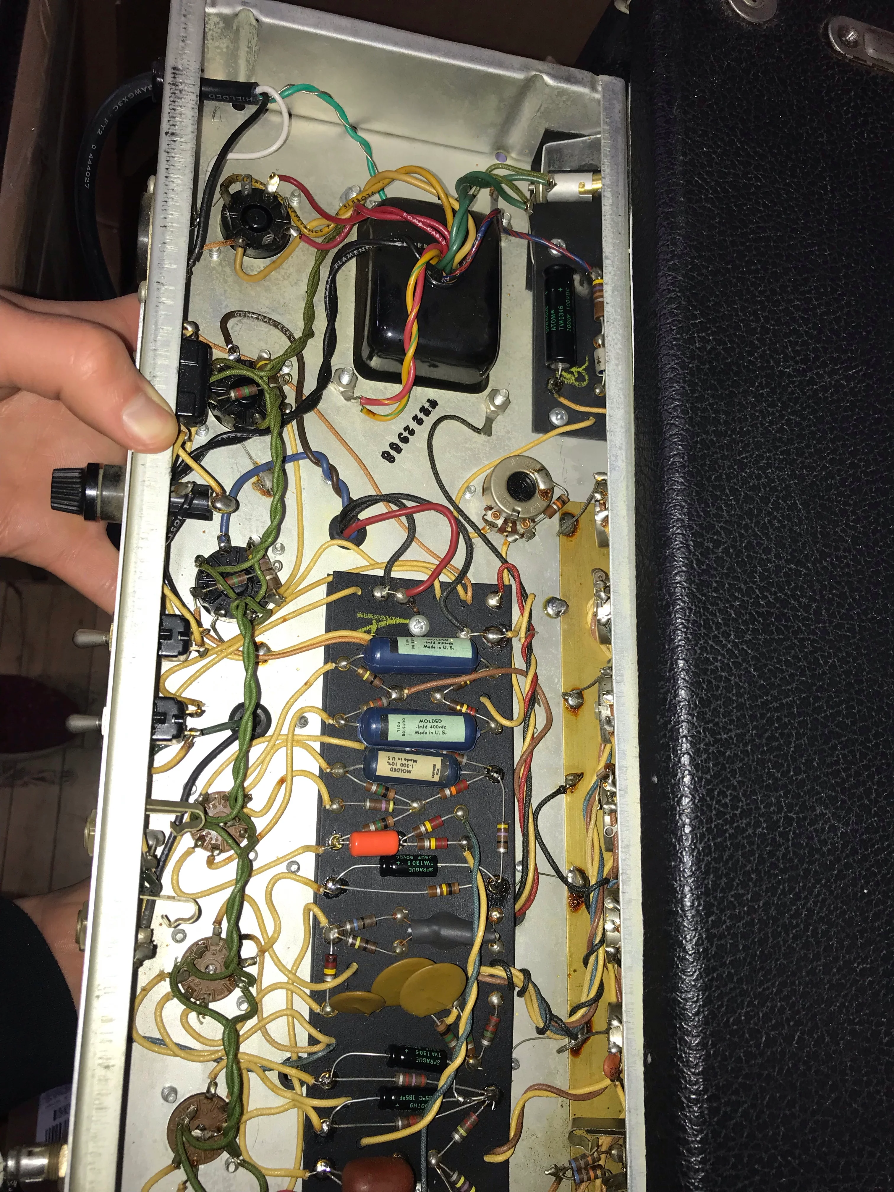 1968 Fender Deluxe Reverb "Drip Edge" w/ Footswitch - Image 15