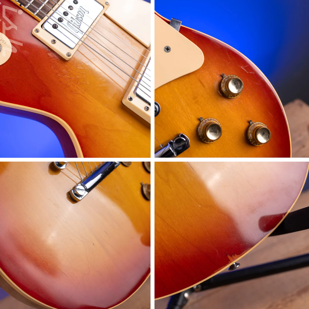 1970's Gibson Les Paul Deluxe Cherry Sunburst w/ Gibson Embossed T-Top Pickup - Image 7
