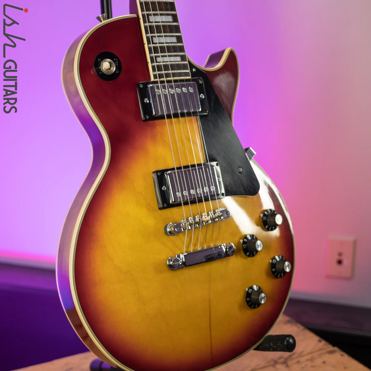 1970s Lark Japanese Les Paul Copy Cherry Sunburst - Image 5