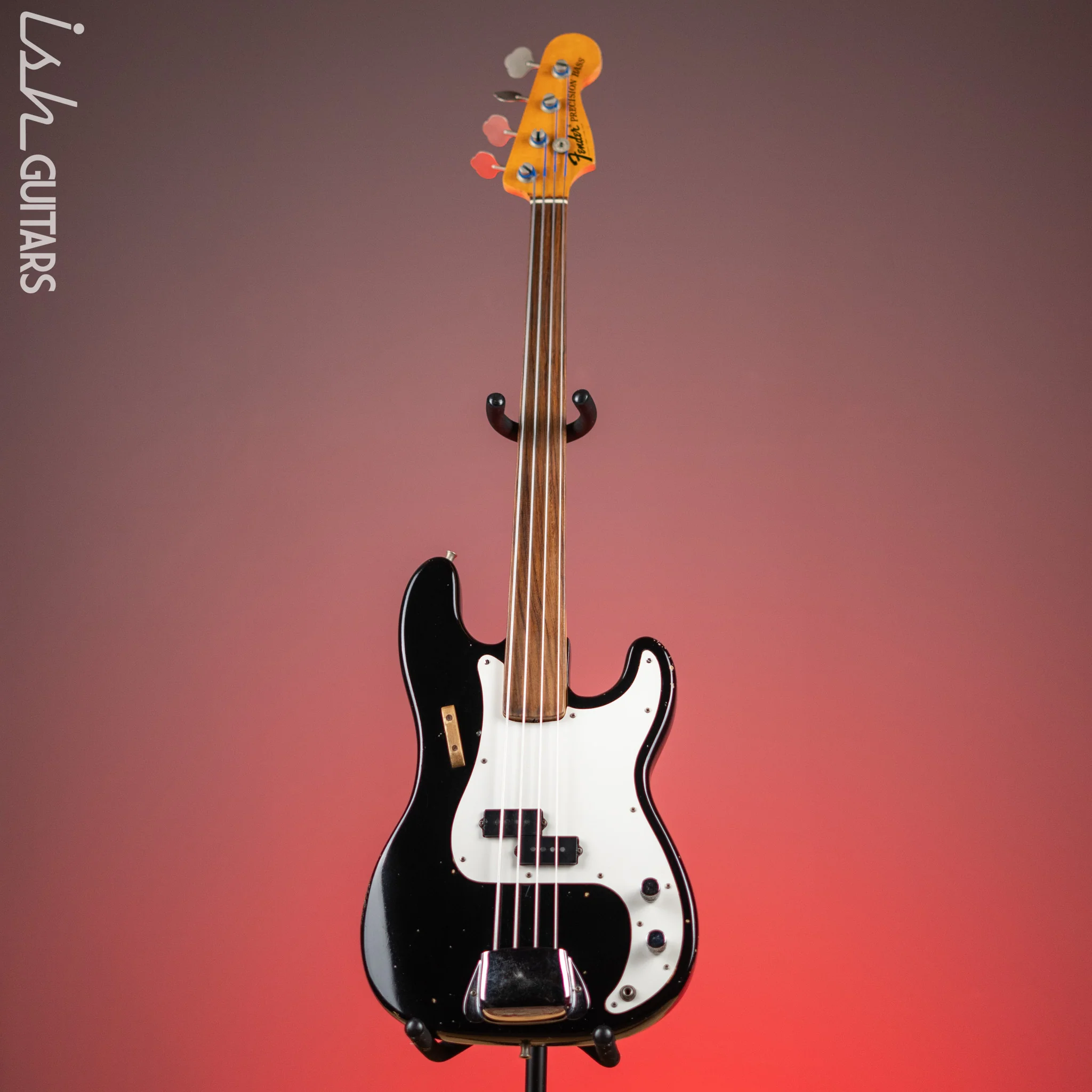 1972 Fender Fretless Precision Bass Black - Image 2