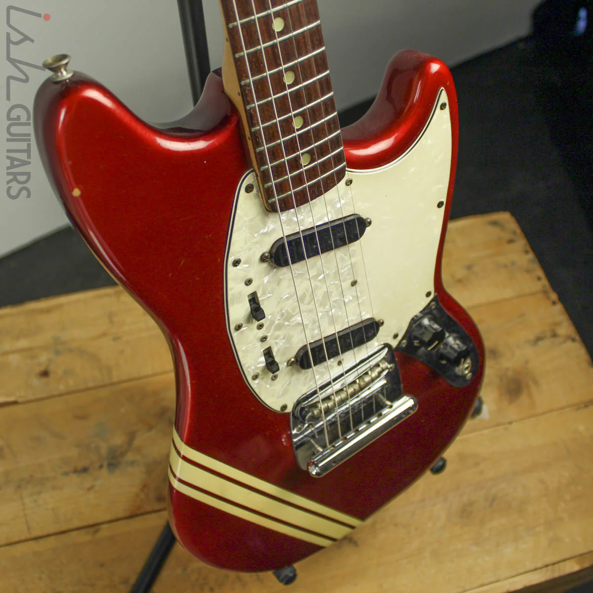 1973 1974 Fender Mustang Red with Competition Racing Stripes (DEMO VIDEO) - Image 6