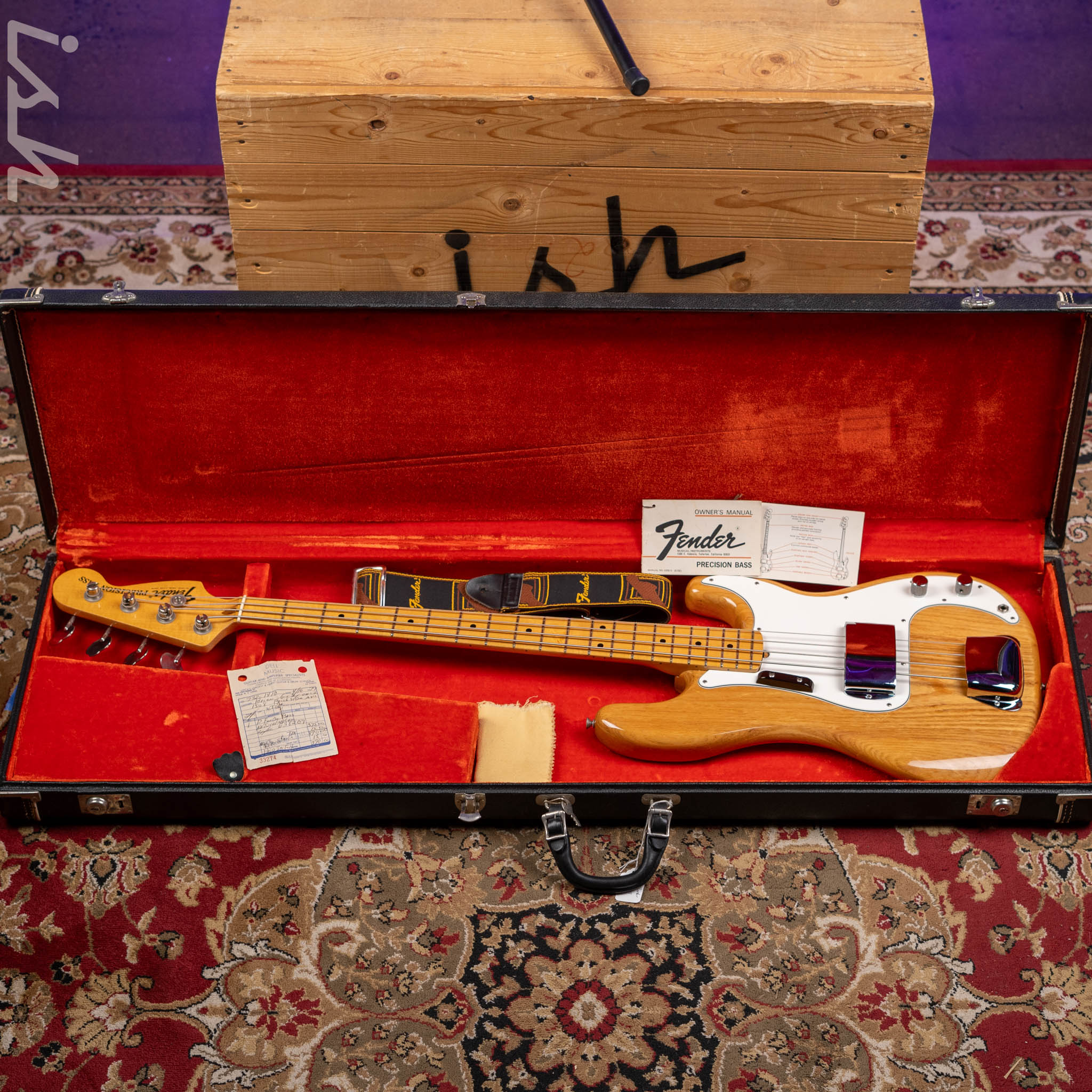 1976 Fender USA Precision Bass Natural - 1 Owner, Original Receipt - Image 15
