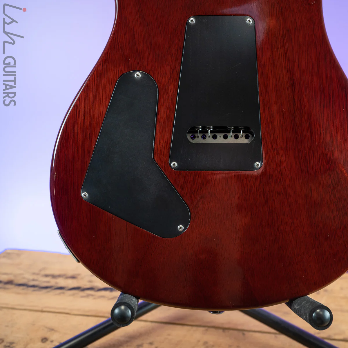 1986 PRS Custom 24 1-Piece Top Birds Hand Signed Dark Cherry Sunburst - Image 11