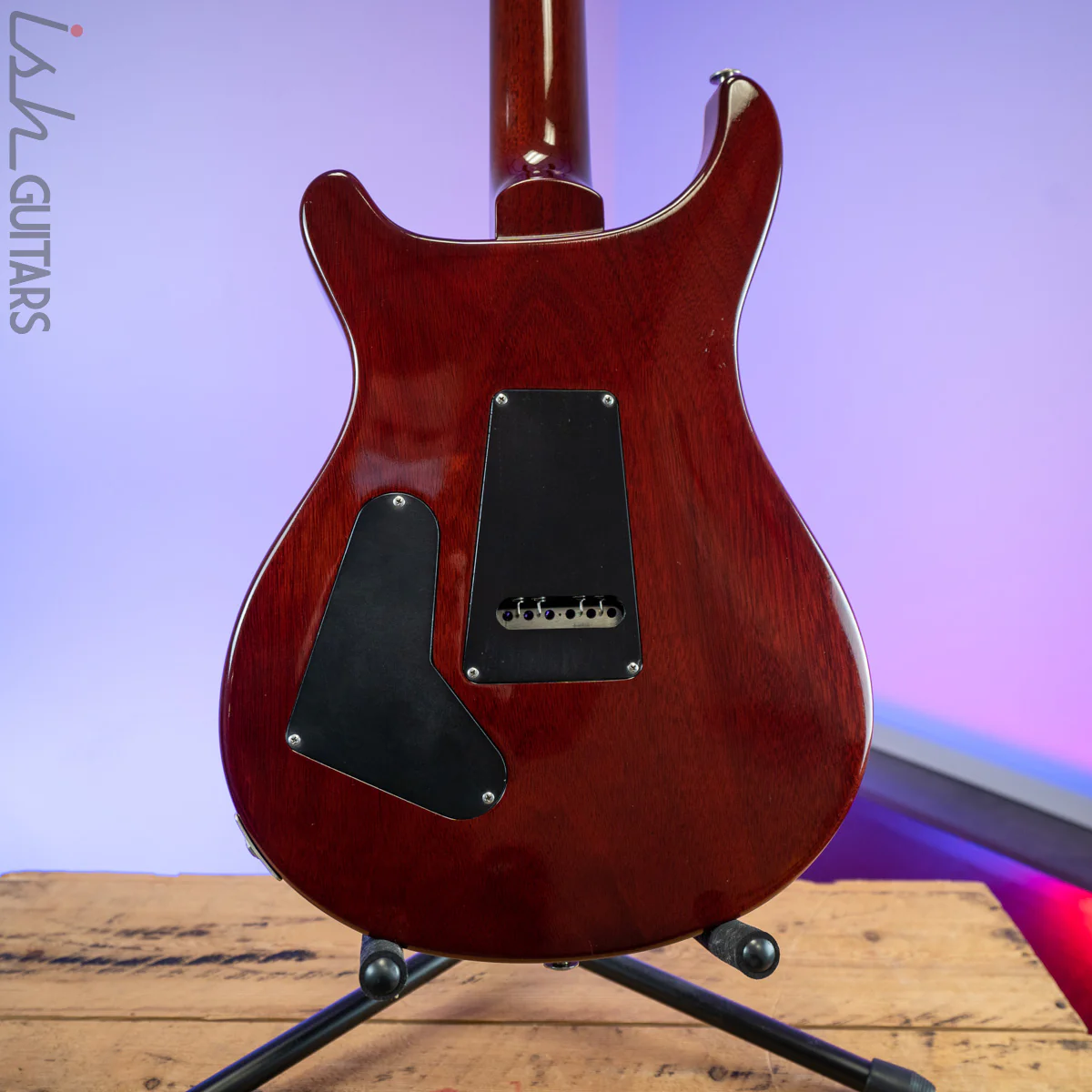 1986 PRS Custom 24 1-Piece Top Birds Hand Signed Dark Cherry Sunburst - Image 9