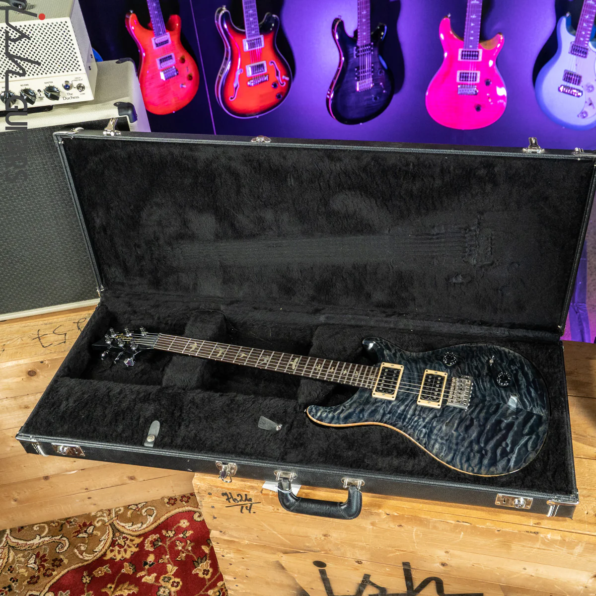 1988 PRS Custom 24 Signature Quilted Maple Whale Blue #287/1000 - Image 14