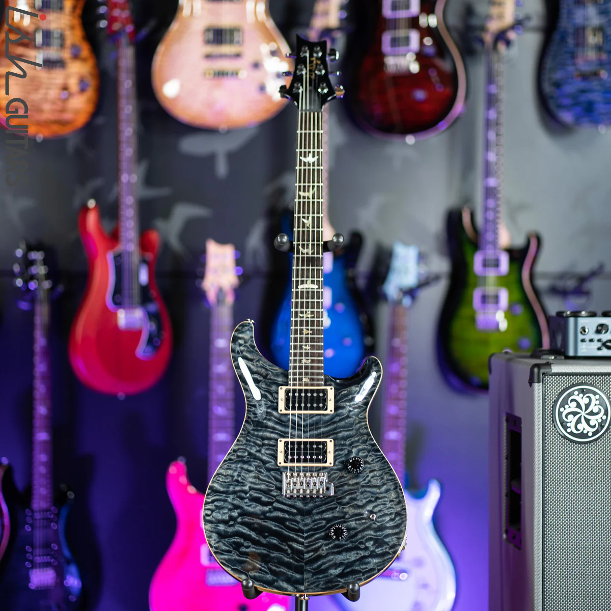 1988 PRS Custom 24 Signature Quilted Maple Whale Blue #287/1000 - Image 2