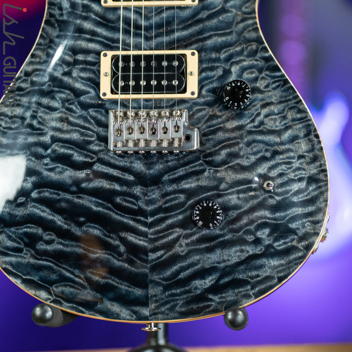 1988 PRS Custom 24 Signature Quilted Maple Whale Blue #287/1000 - Image 4