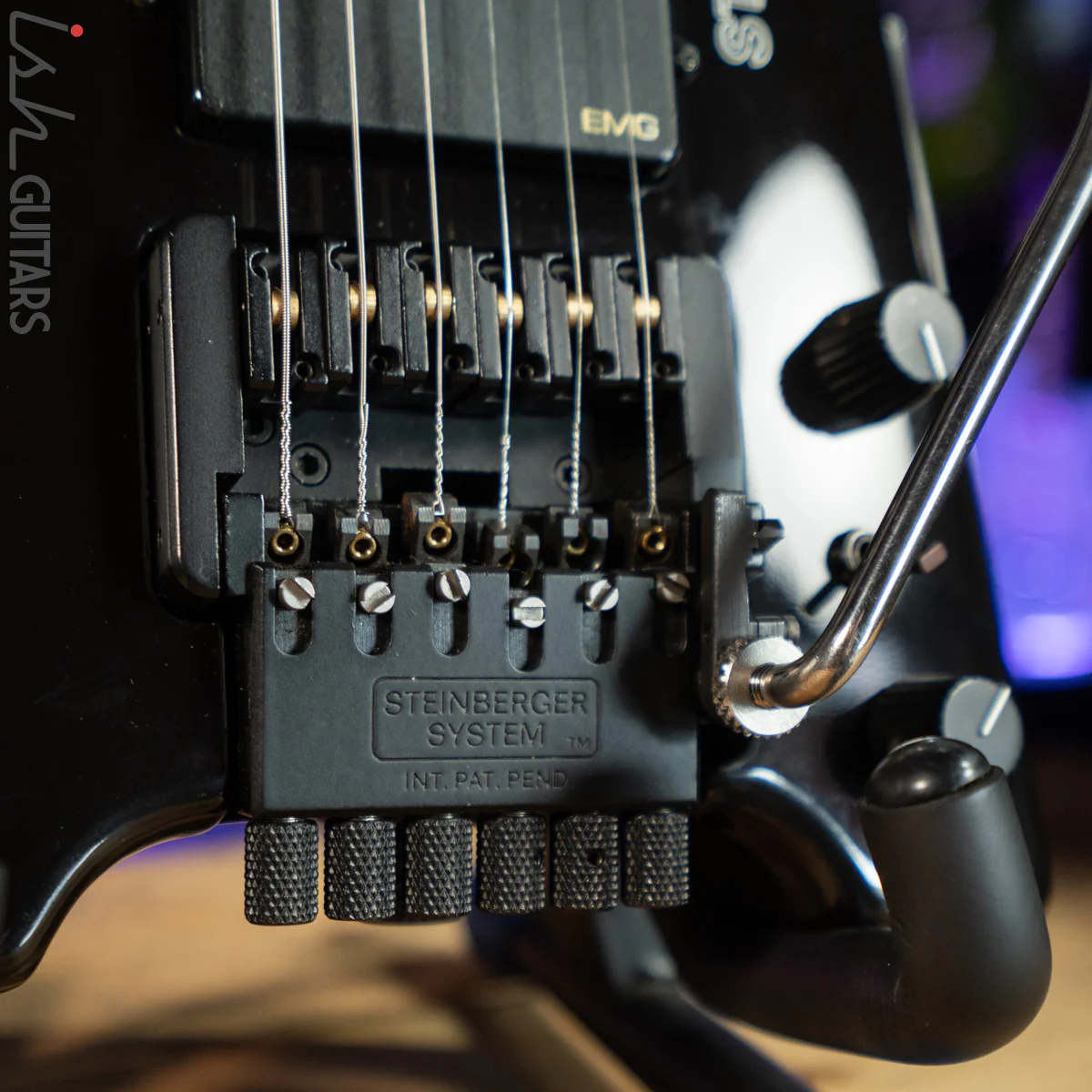 1989 Steinberger GL2T Trans Trem Guitar Black - Image 14
