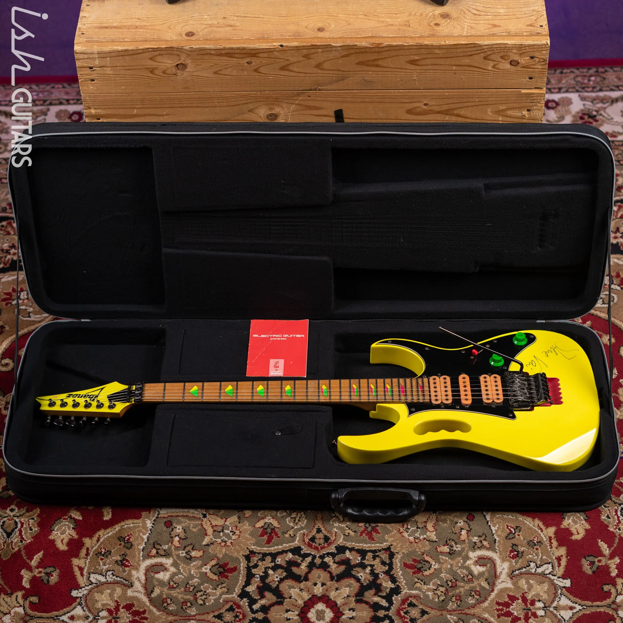 1990 Ibanez JEM 777 Steve Vai Signature Desert Yellow *Signed* - Image 22