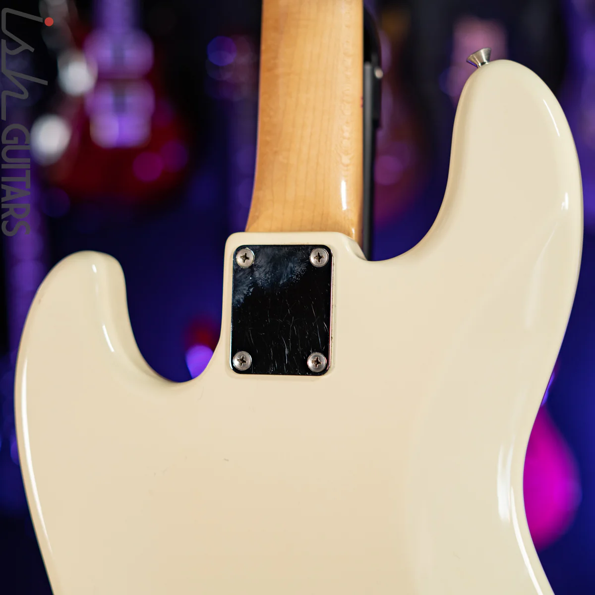 1990-1991 Fender MIJ Fretless Jazz Bass Olympic White - Image 9