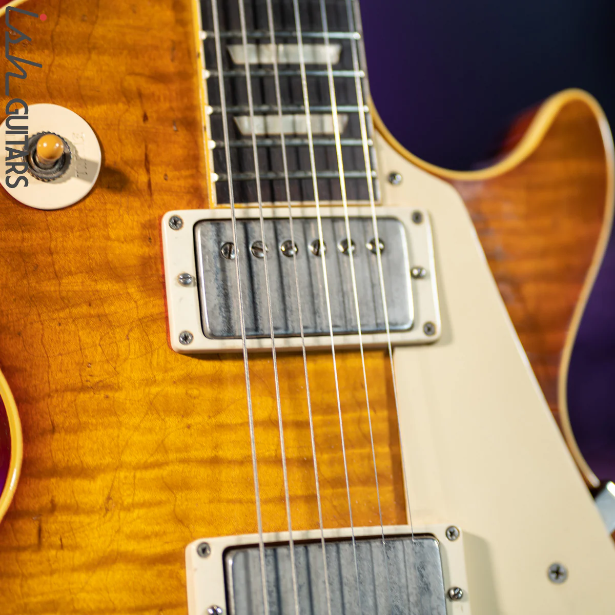 1990's Max Burst Gibson Les Paul Copy Dark Lemon Burst - Image 5