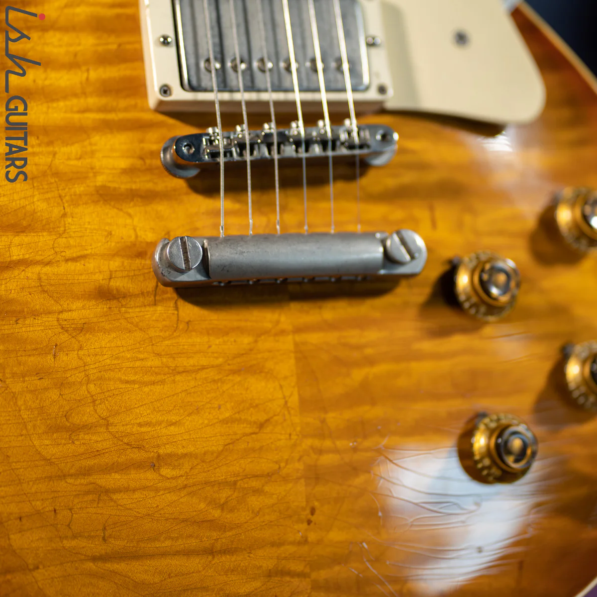 1990's Max Burst Gibson Les Paul Copy Dark Lemon Burst - Image 6