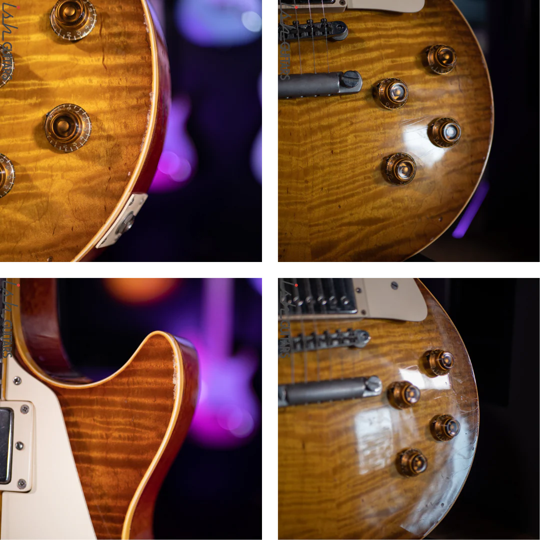 1990s Max Burst "Gibson" Les Paul Lemon Burst Double White PAF - Image 7