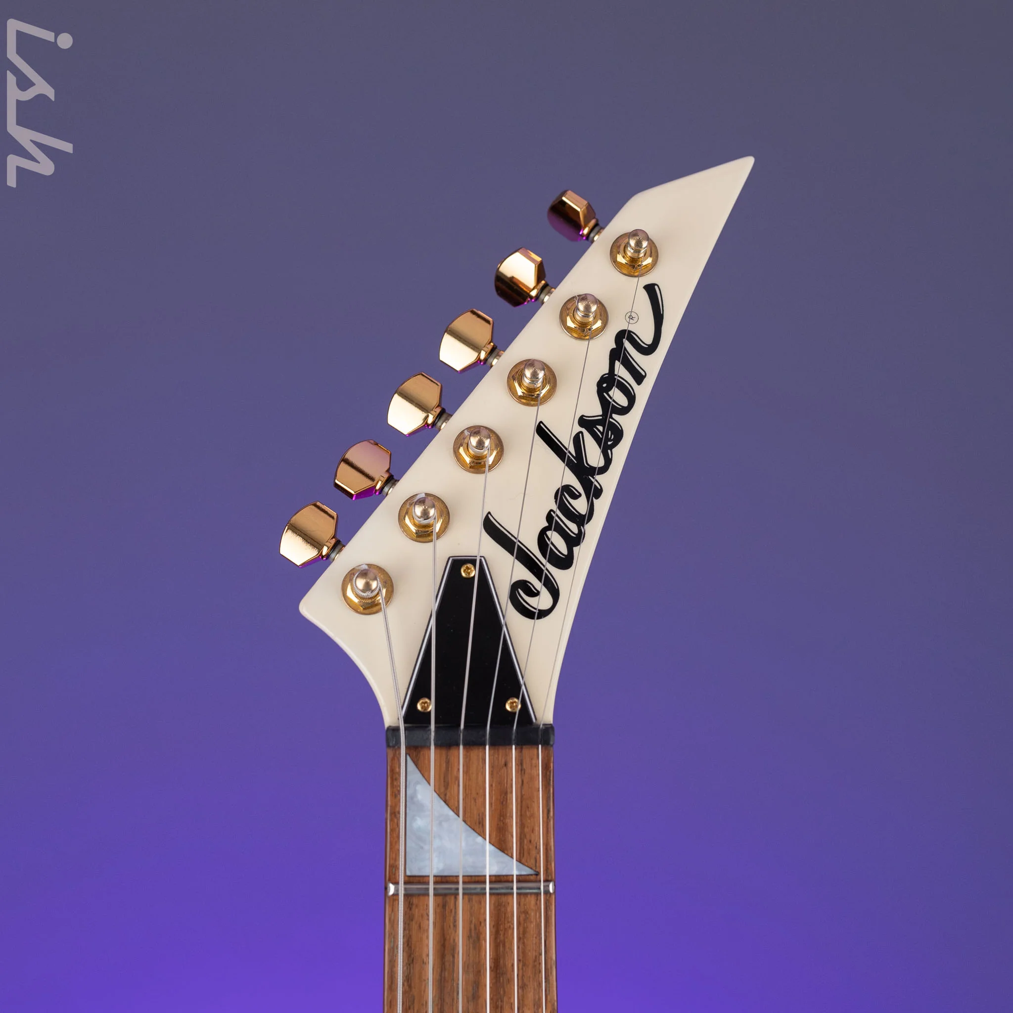 1991 Jackson USA Randy Rhoads V Antique White w/ Black Pinstripes - Image 5