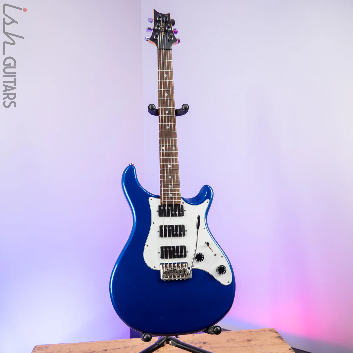 1992 PRS EG 3 (Series II) Lindy Fralin "Domino" Pickups Metallic Blue - Image 2