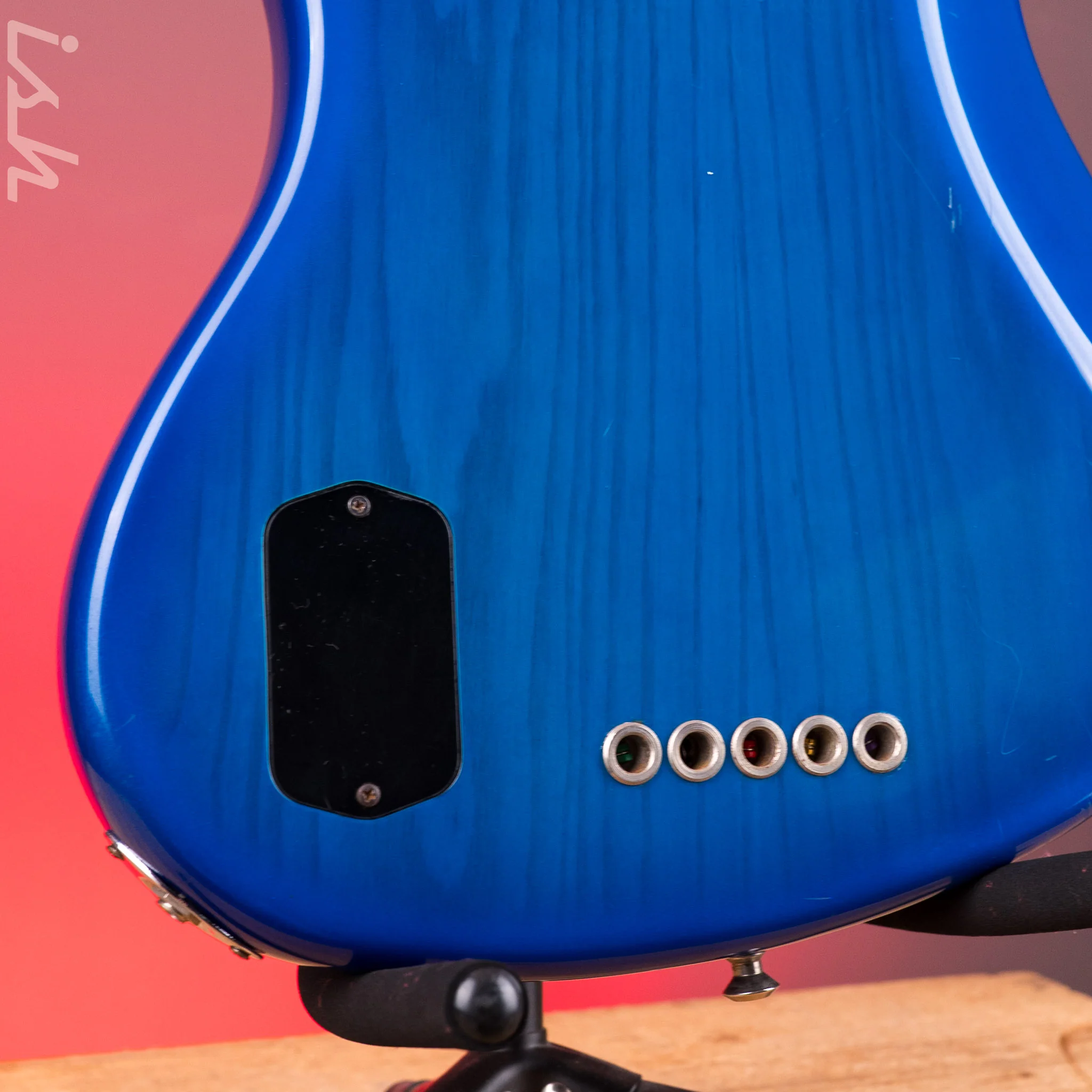 1996 Fender 50th Anniversary USA Jazz Bass Deluxe Active Blue Burst w/ EMG Pickups & Preamp - Image 11