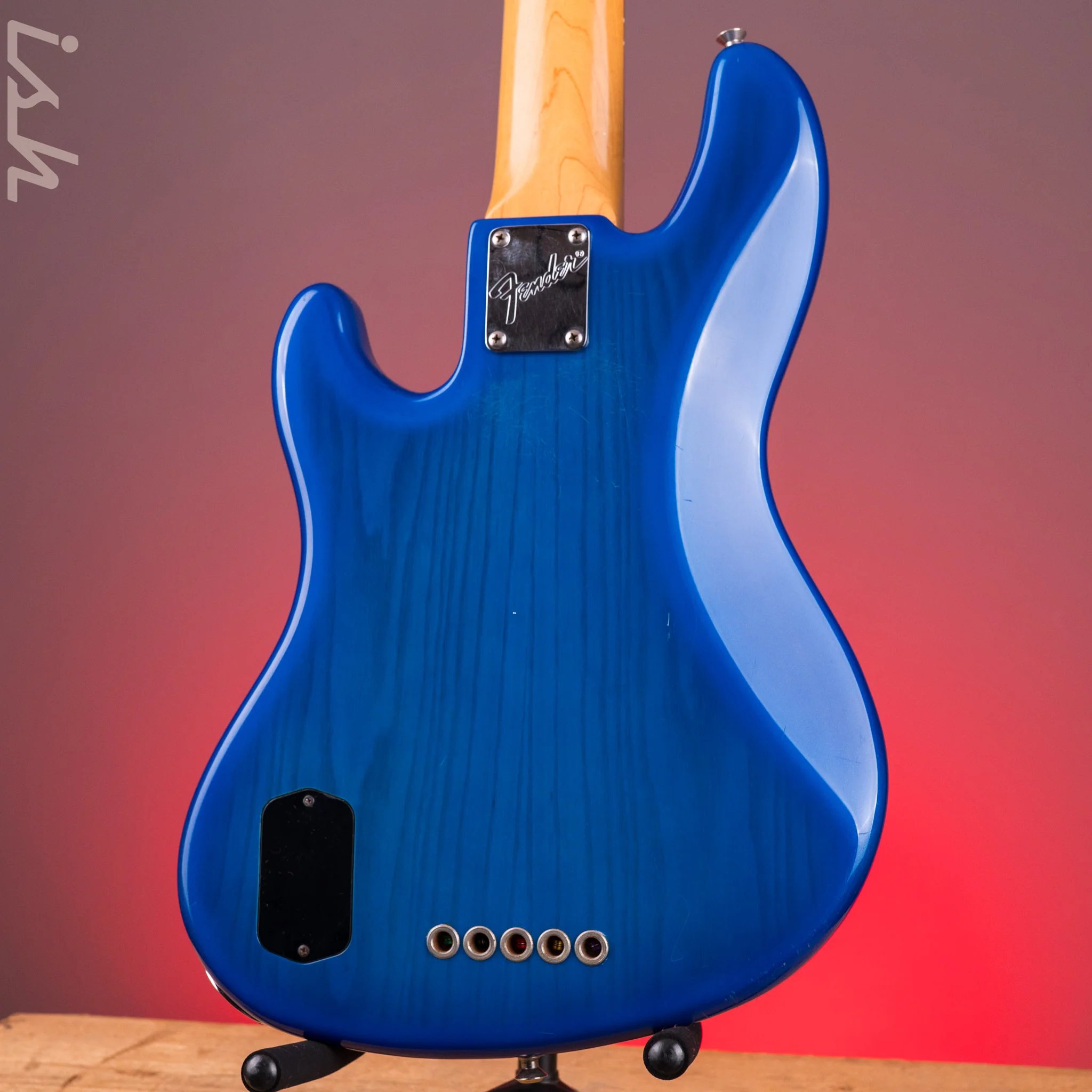 1996 Fender 50th Anniversary USA Jazz Bass Deluxe Active Blue Burst w/ EMG Pickups & Preamp - Image 9