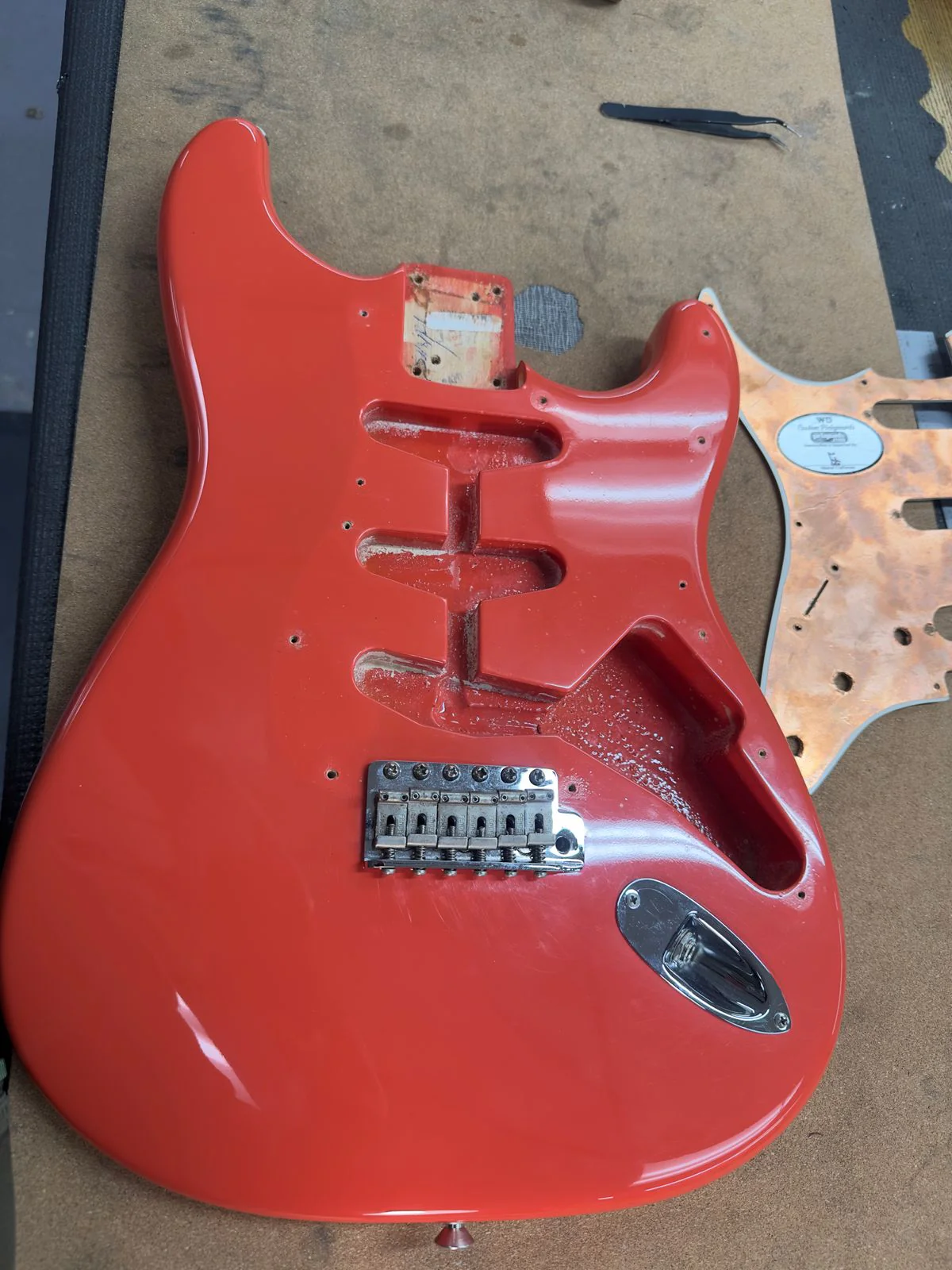 1996 Fender Stratocaster Vintage '62 American Strat Body Fiesta Red - Image 17