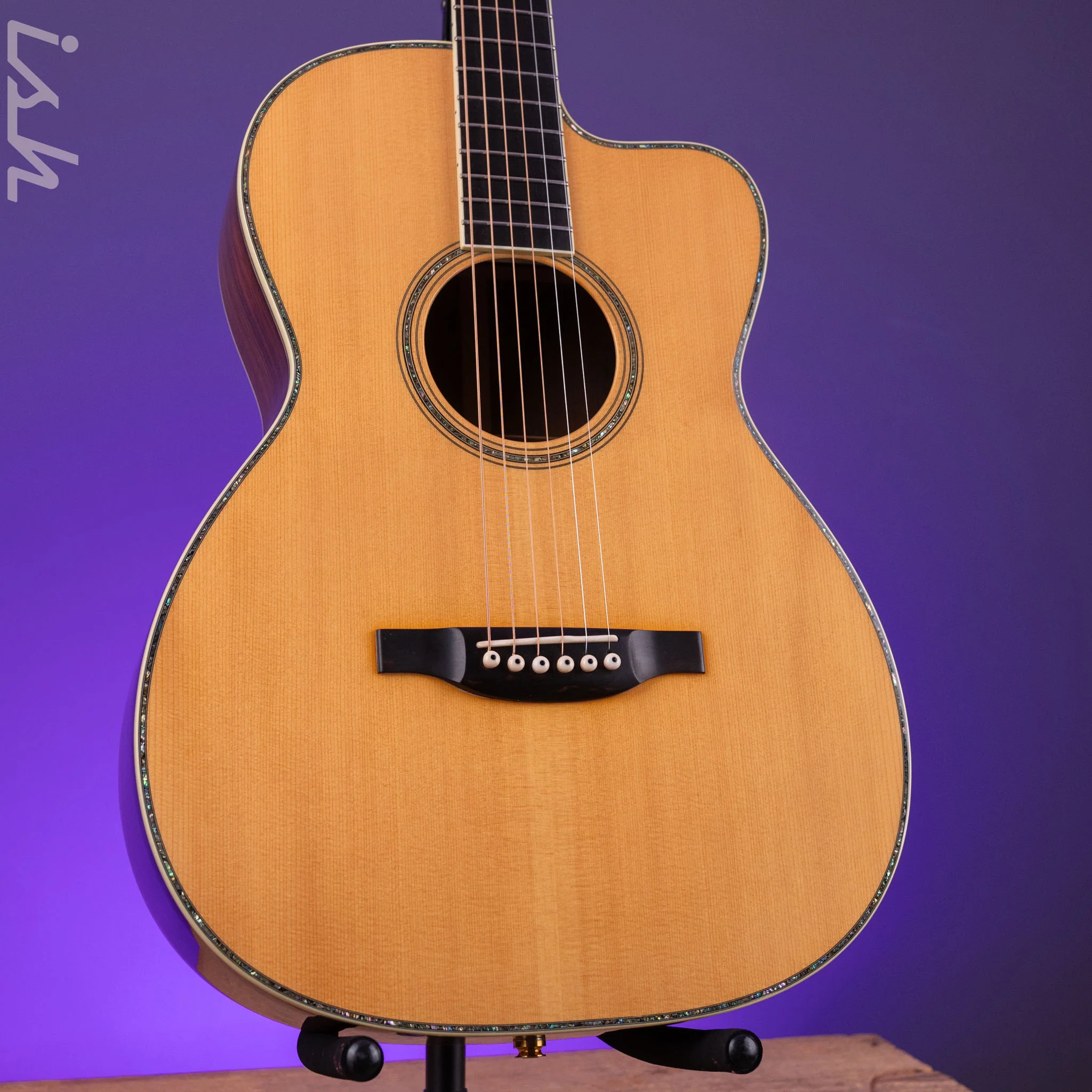 1997 Bourgeois OM SC Slotted Cutaway Brazilian 12 Fret Acoustic-Electric Guitar