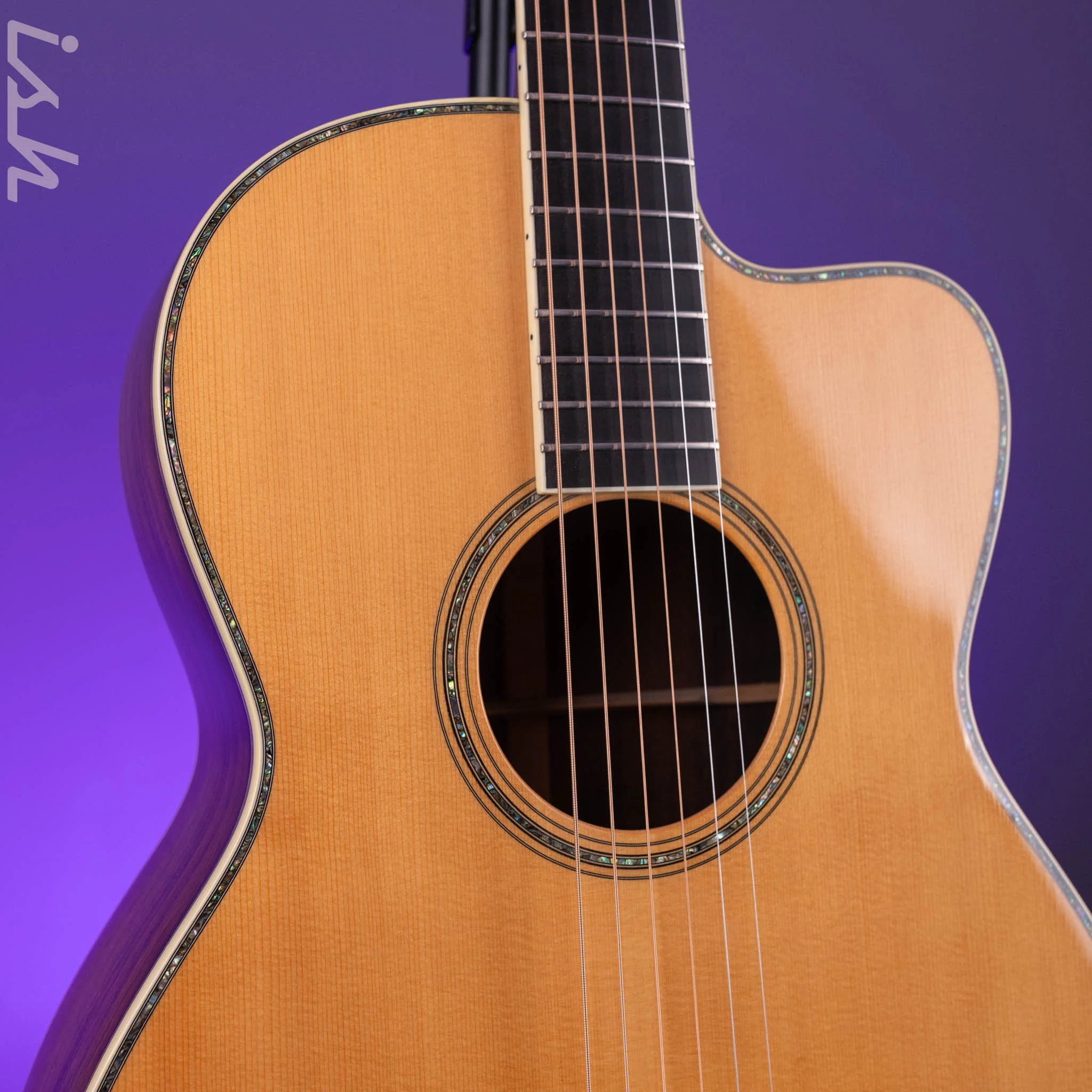 1997 Bourgeois OM SC Slotted Cutaway Brazilian 12 Fret Acoustic-Electric Guitar - Image 4