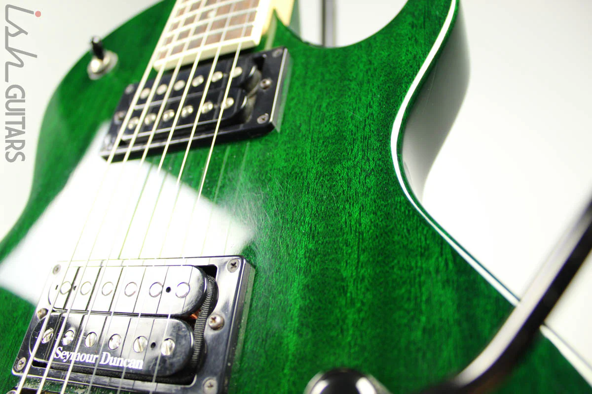 1997 ESP Eclipse Custom Floyd Rose Translucent Emerald Green - Image 10