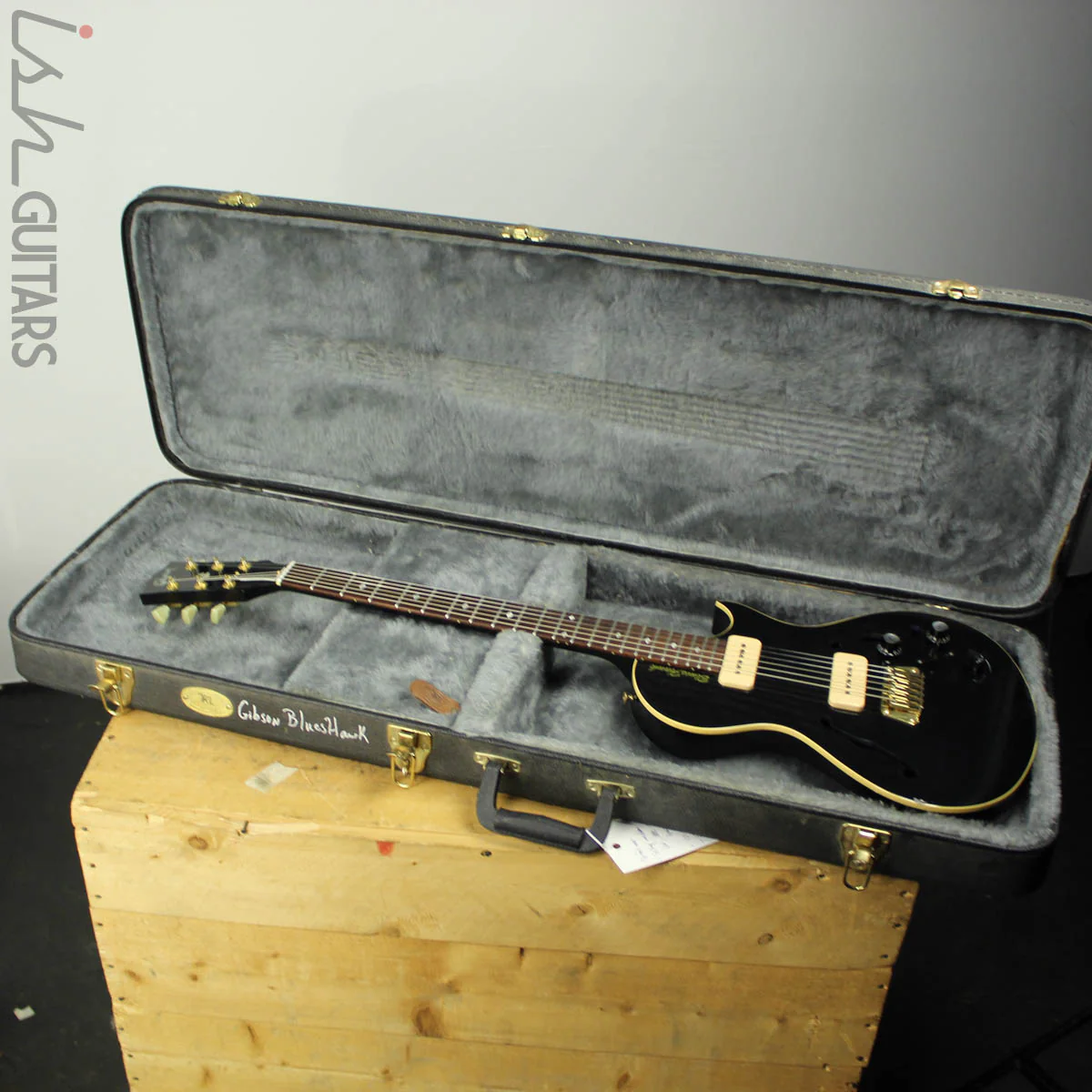 1997 Gibson BluesHawk Semihollow Black - Image 12