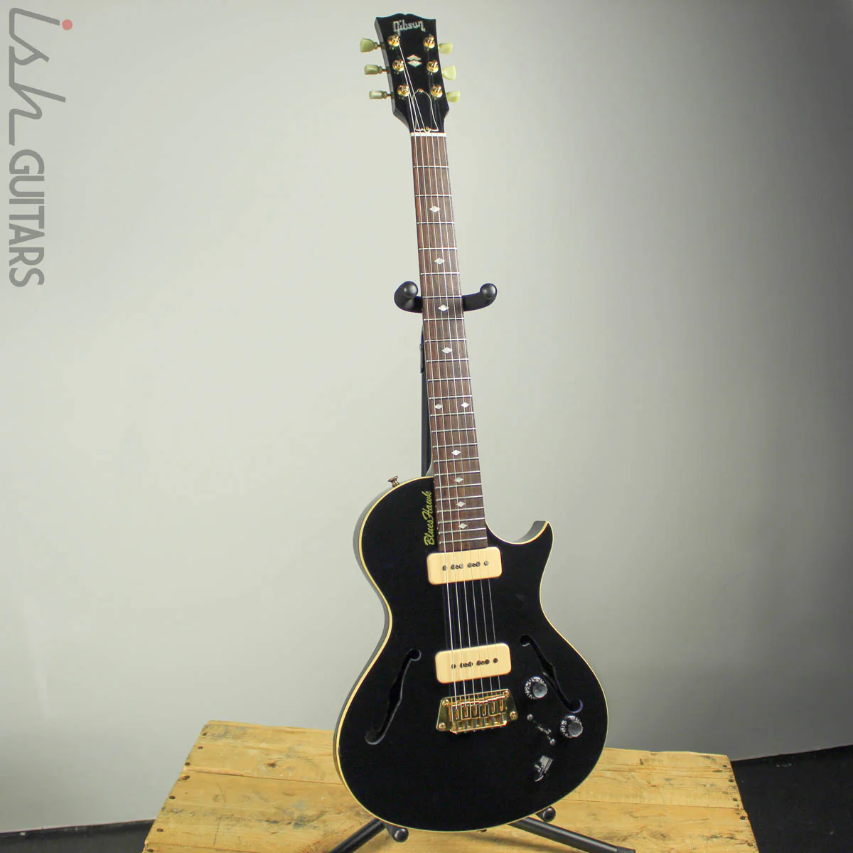 1997 Gibson BluesHawk Semihollow Black - Image 2