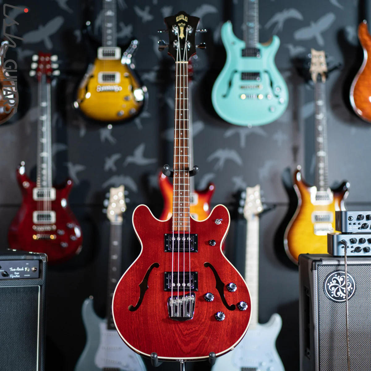 1997 USA Guild Starfire II Bass Guitar 4 String Semi Hollow Bass PROJECT - Image 2