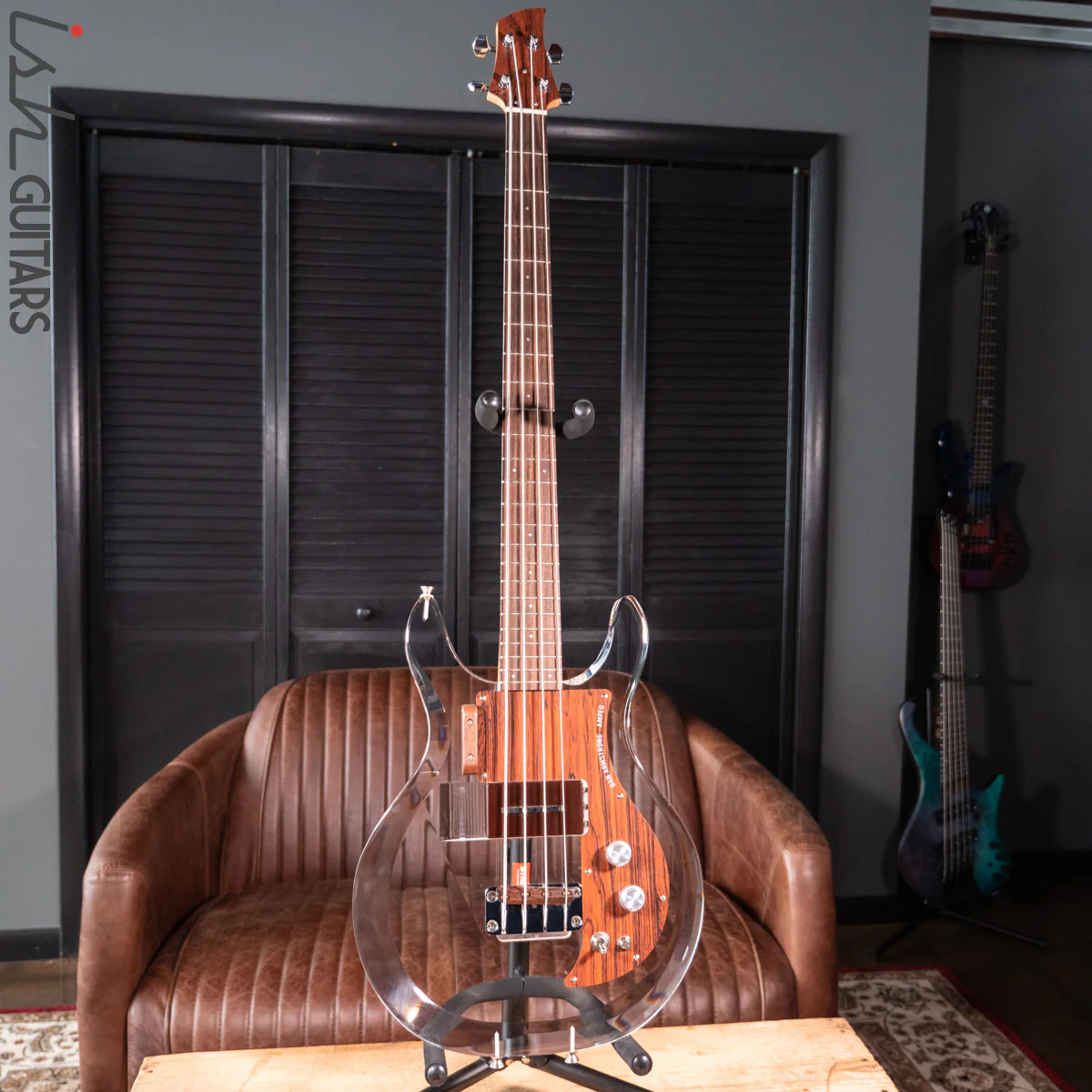1998 Dan Armstrong Ampeg Lucite Bass Clear Reissue MIJ - Image 2