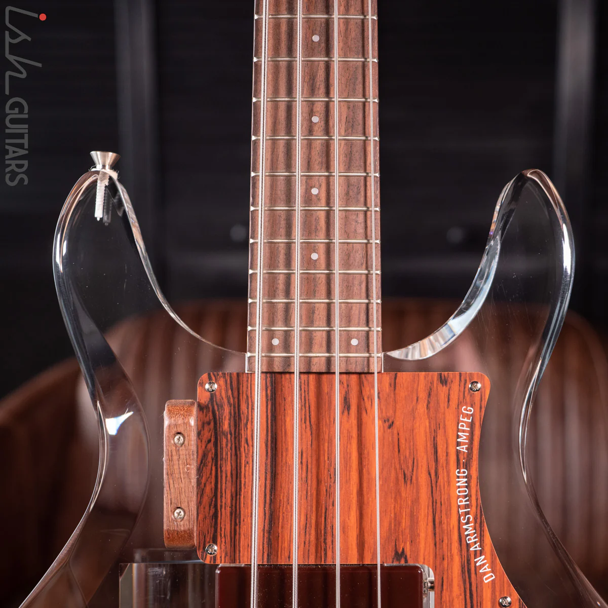1998 Dan Armstrong Ampeg Lucite Bass Clear Reissue MIJ - Image 6