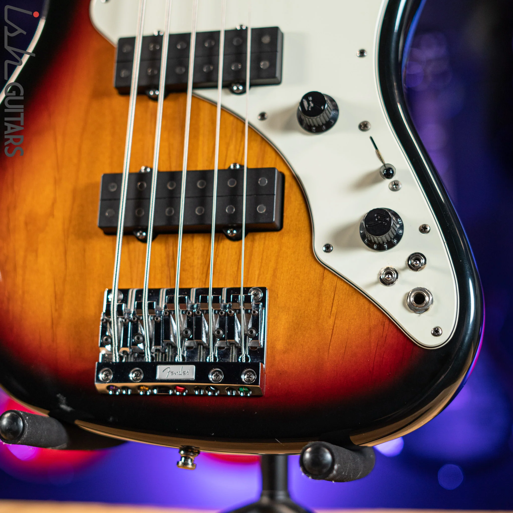 1998 Fender Roscoe Beck V Signature Bass Sunburst - Image 5