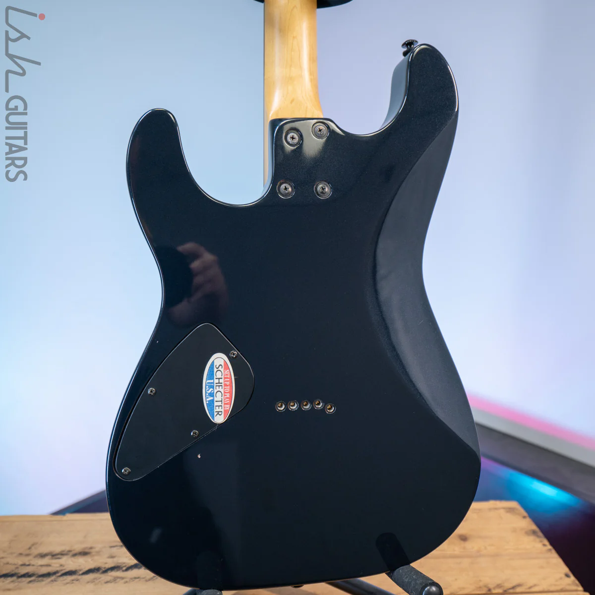1998 Schecter Diamond Series CB-2000 Celloblaster 5 String Metallic Navy Blue - Image 9