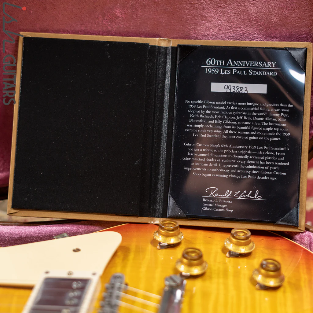 2019 Gibson Custom 60th Anniversary Les Paul '59 Reissue Cherry Sunburst - Image 16