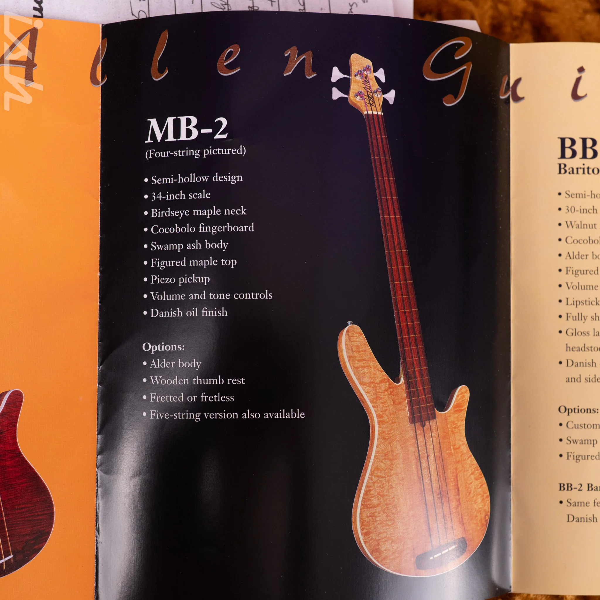 1999 Rob Allen MB-2F 5-String Bass - Image 23