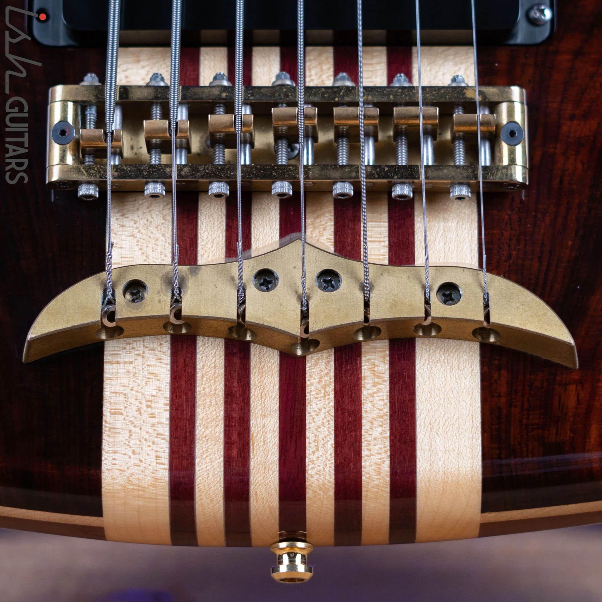 2000 Alembic Spoiler 7-String Bass Lined Fretless Natural - Image 5