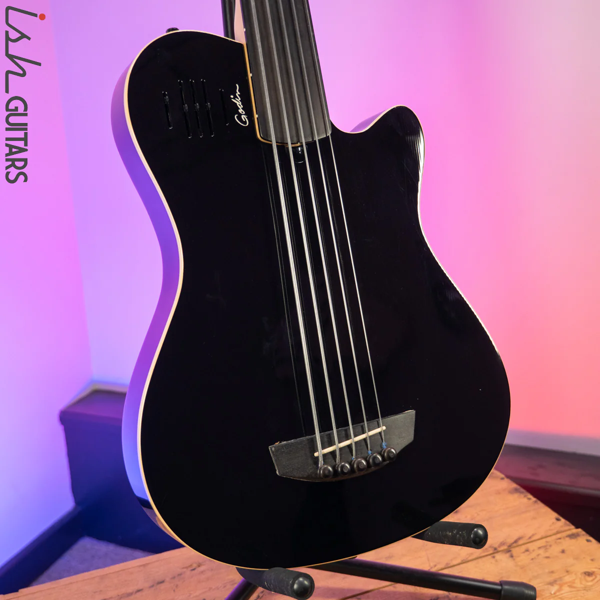 2000 Godin A5 Five-String Fretless Semi-Acoustic Bass - Image 5