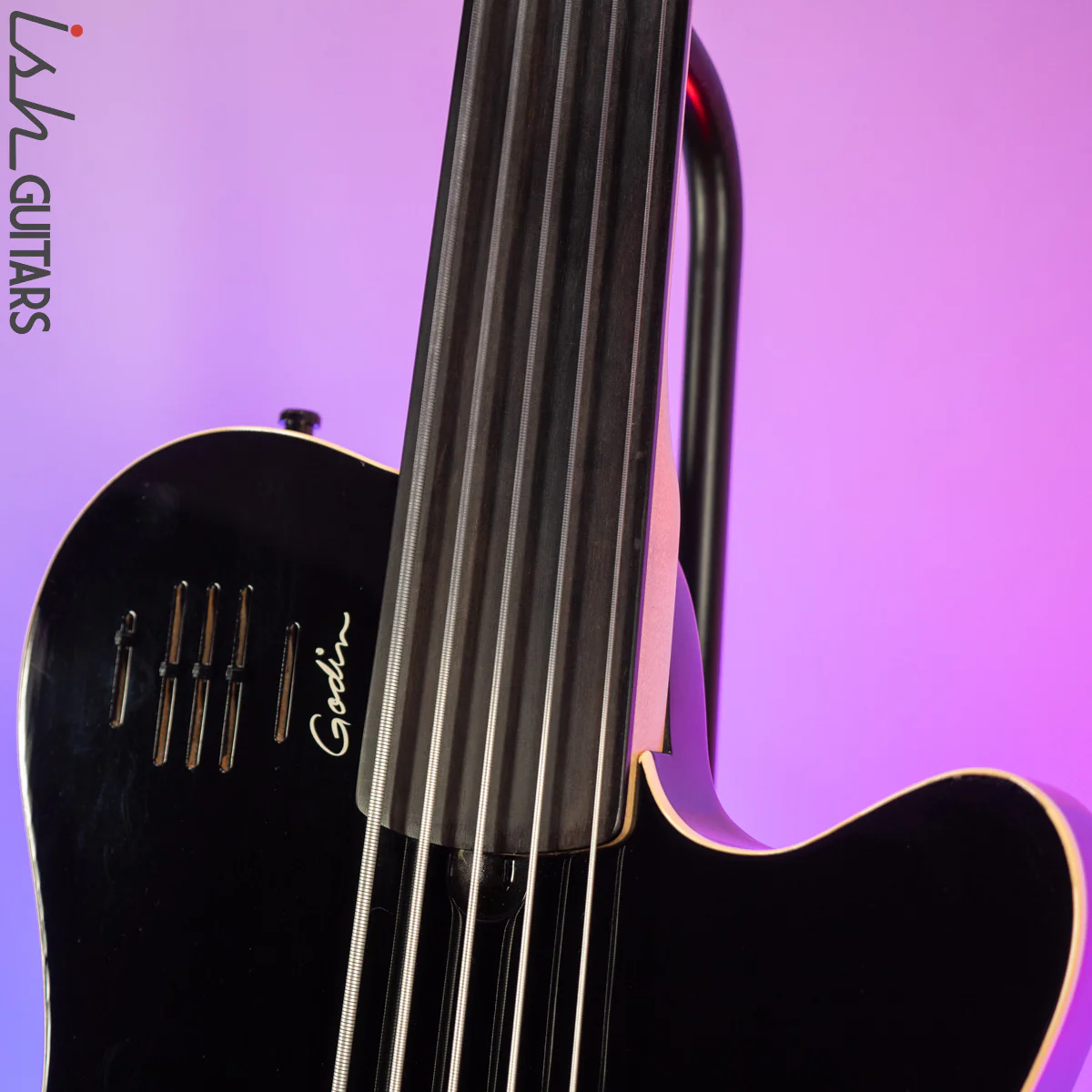 2000 Godin A5 Five-String Fretless Semi-Acoustic Bass - Image 6