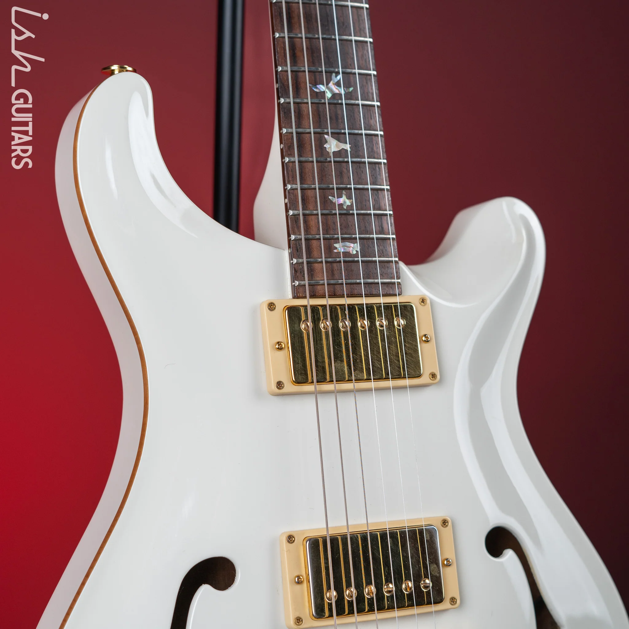 2000 PRS McCarty Hollowbody I Piezo Spruce Top Antique White - Image 3