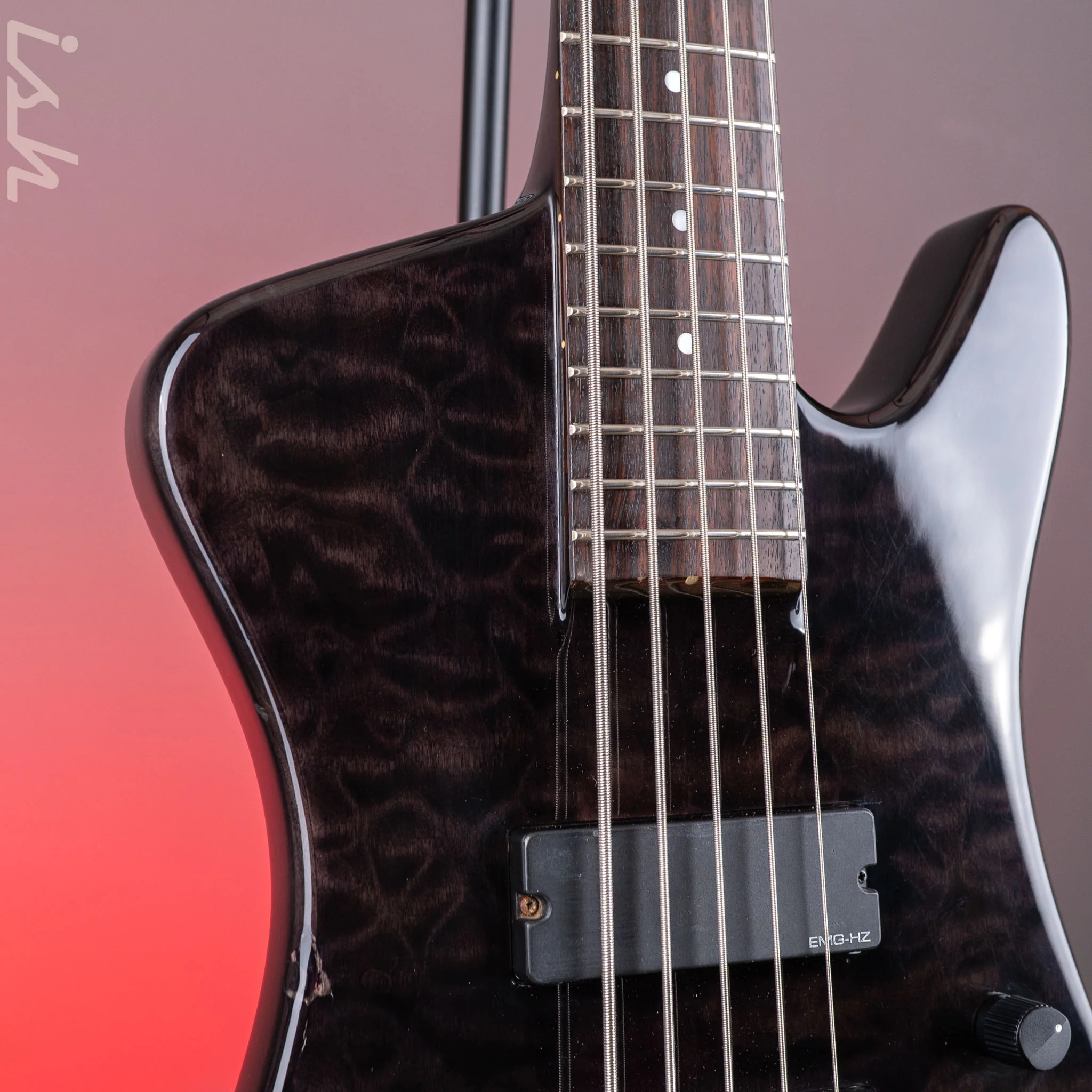 2000s Spector Rex Brown Signature 5 String Trans Black - Image 3