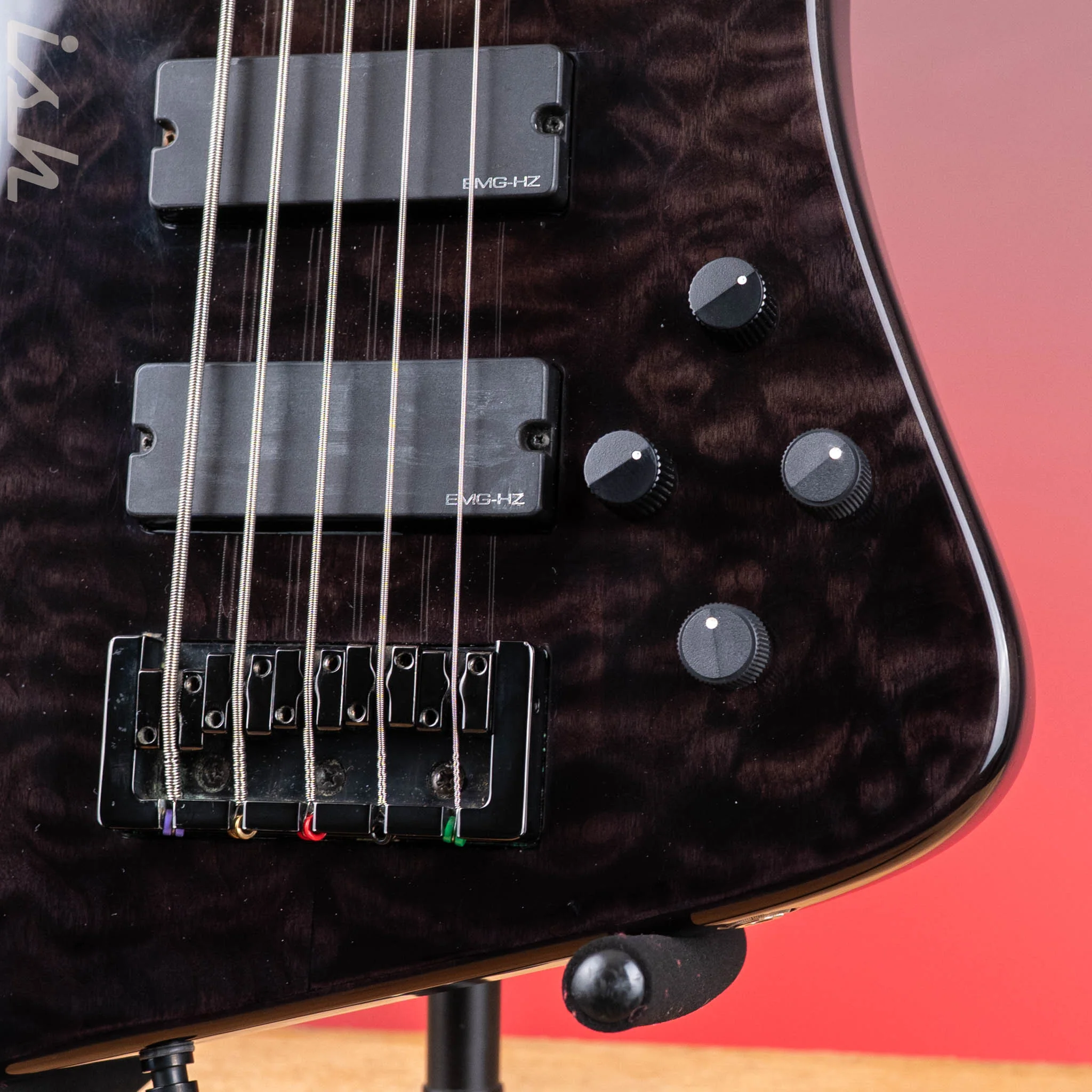 2000s Spector Rex Brown Signature 5 String Trans Black - Image 4
