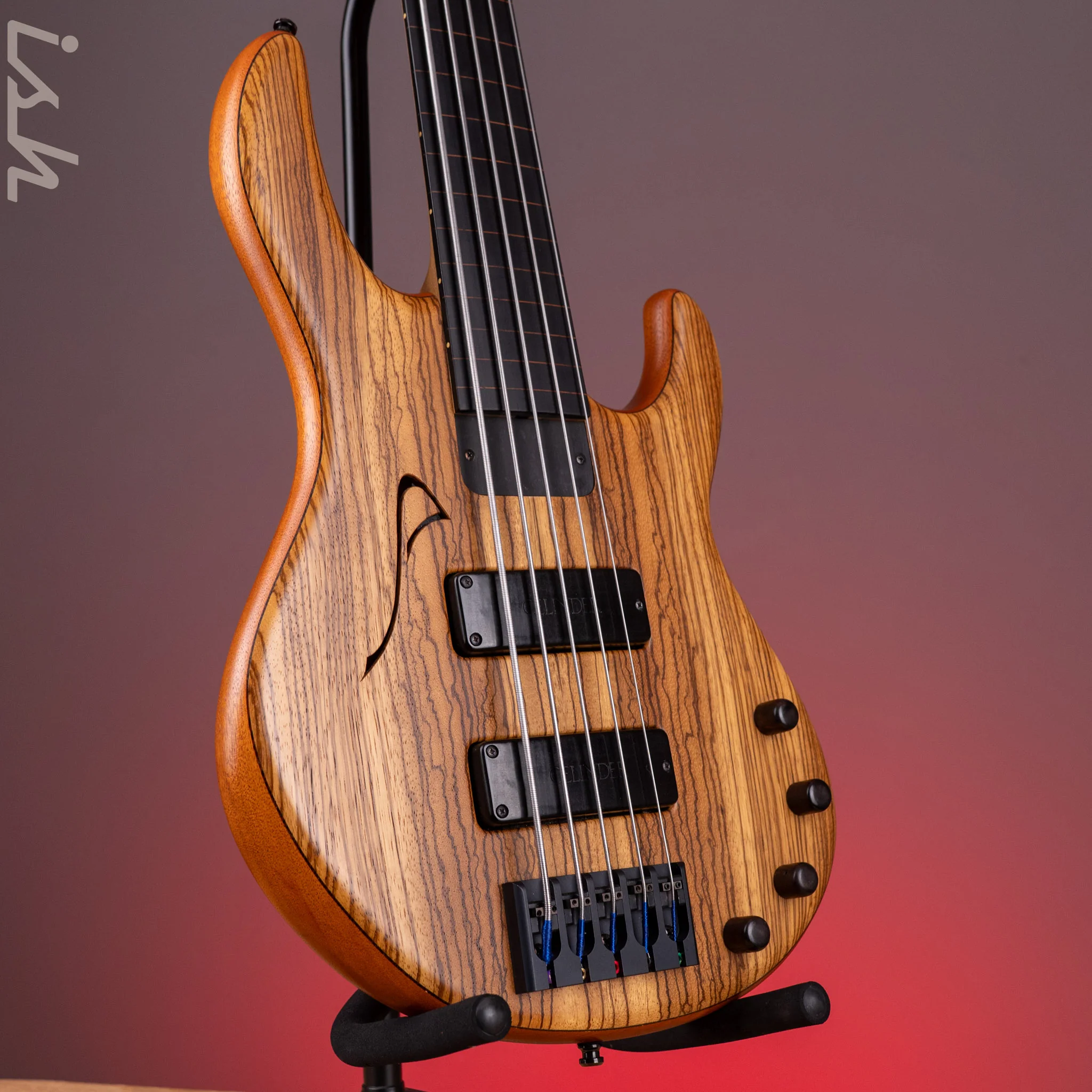 2001 Celinder Aura 5-String Bass Natural *Owned by Richard Bona* - Image 3