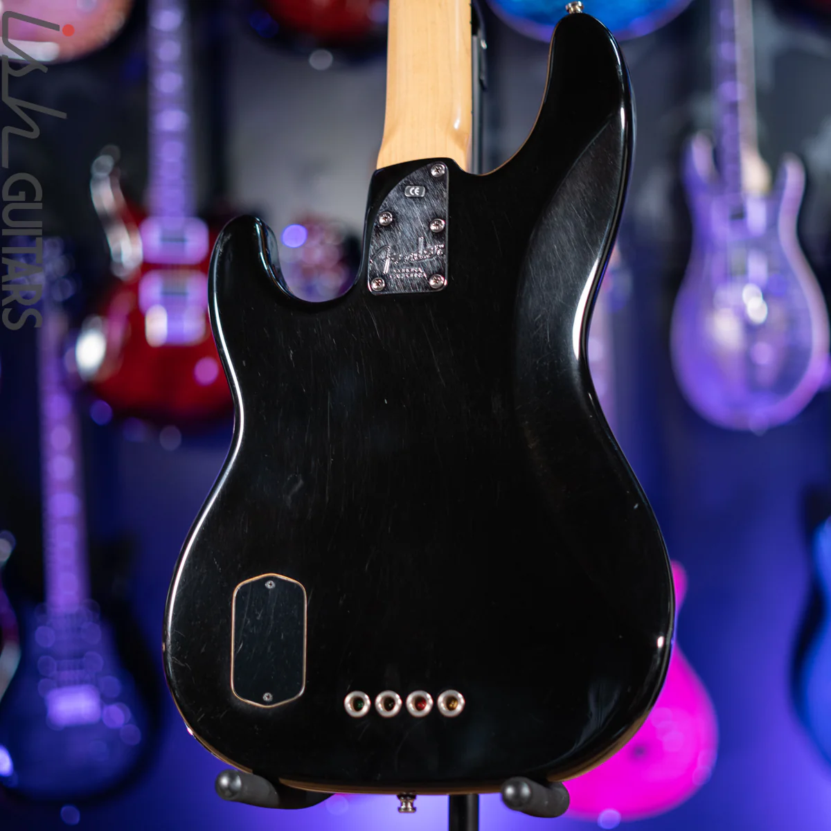 2002 Fender American Deluxe 4-String Precision Bass Black - Image 10