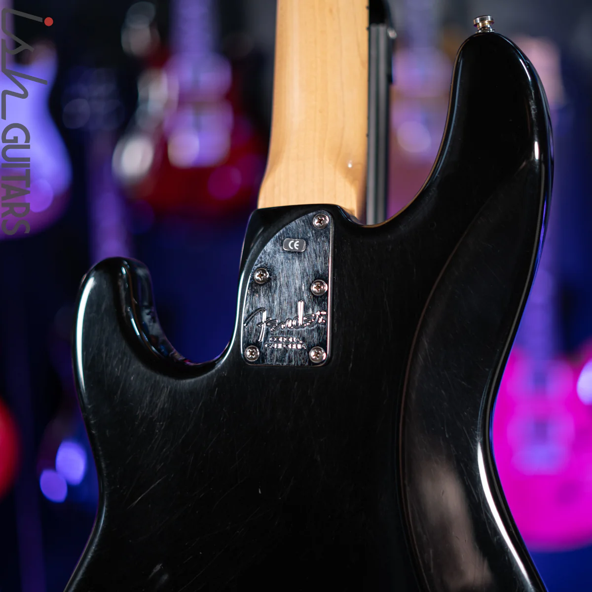 2002 Fender American Deluxe 4-String Precision Bass Black - Image 11