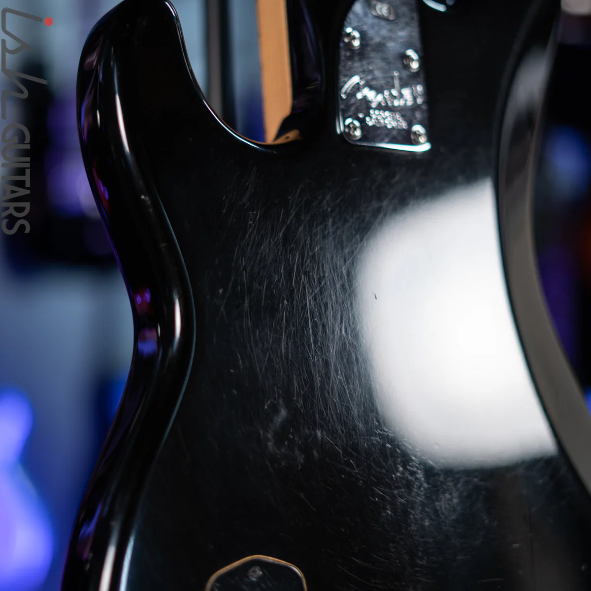 2002 Fender American Deluxe 4-String Precision Bass Black - Image 14