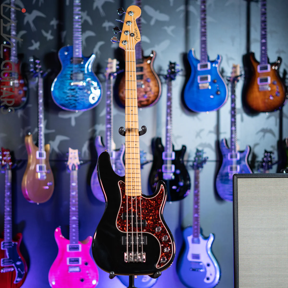2002 Fender American Deluxe 4-String Precision Bass Black - Image 2